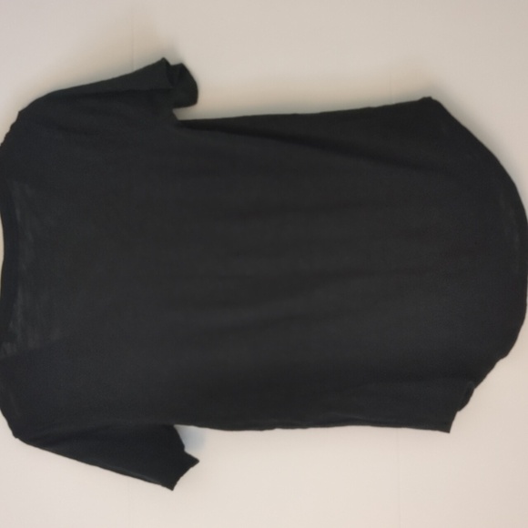 ATM V-Neck Black Soft Stretchy Closet Staple Women's Black Tee Short Sleeve M - Picture 7 of 7